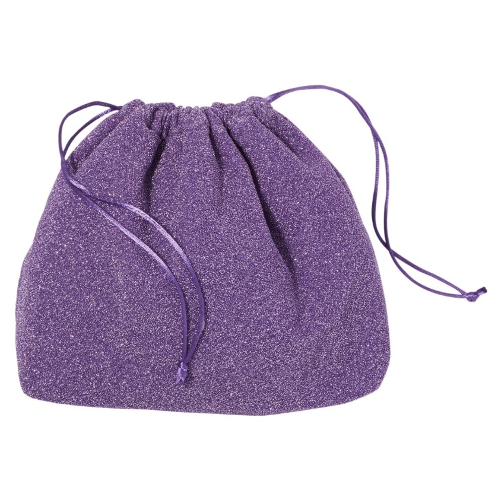Purple Sparkly Drawstring Makeup Pouch